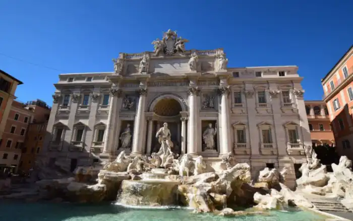 fontana de trevi en la piazza di trevi en roma