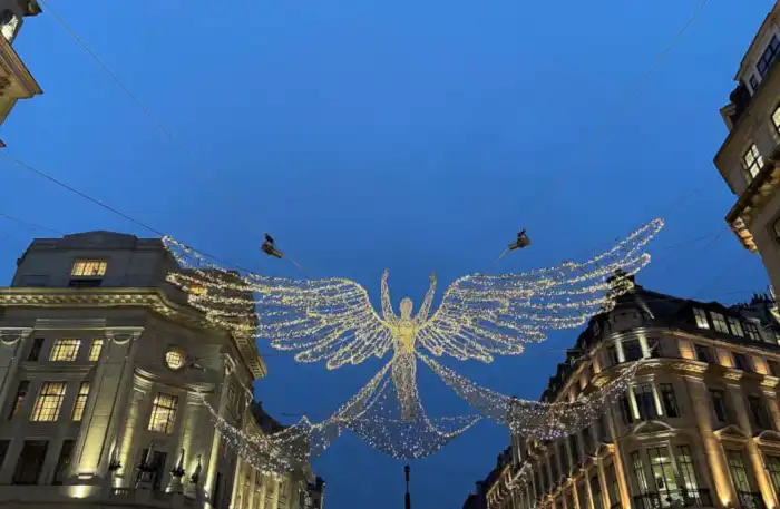 iluminacion regent street en la epoca de navidad