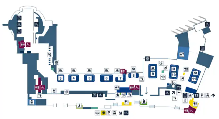 mapa del aeropuerto fiumicino de roma
