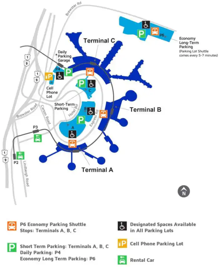 imagen mapa del aeropuerto de newark