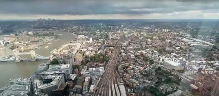 panoramica de londres desde arriba del mirador the shard
