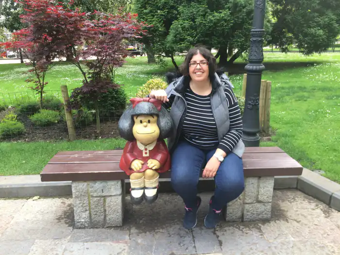 ana de verviajando en el parque campo de san francisco en oviedo