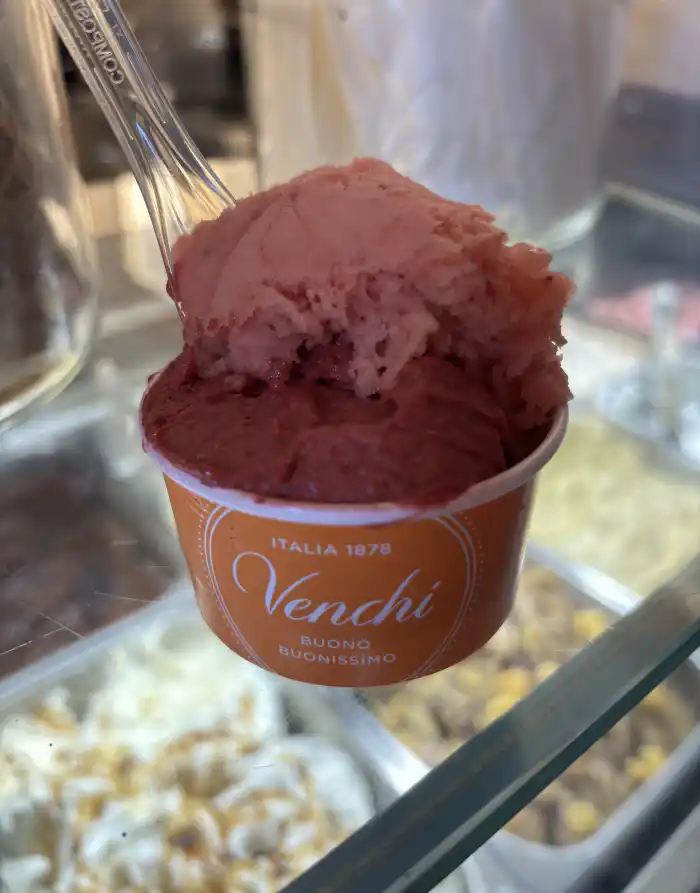 helado delicioso de la gelateria venchi en la ciudad de verona