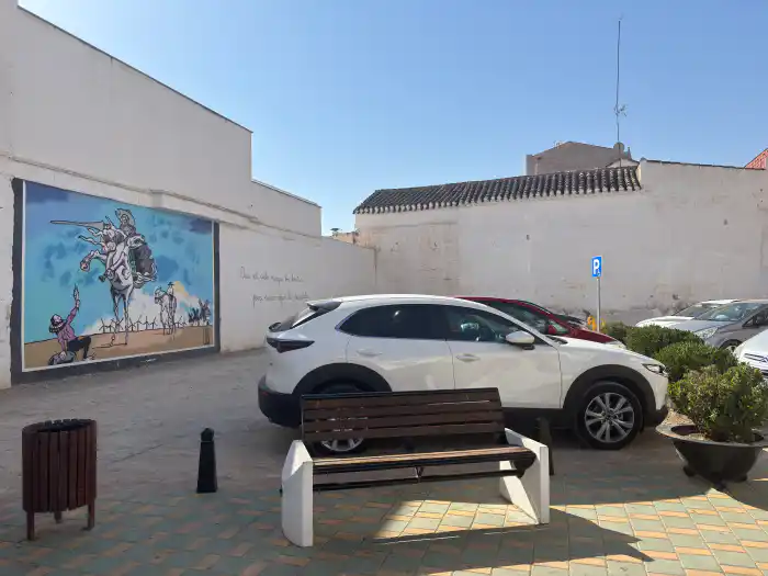 aparcamiento argamasilla de alba en la calle cervantes de argamasilla de alba
