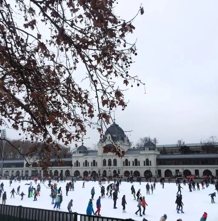 pista para patinar en parque de la ciudad