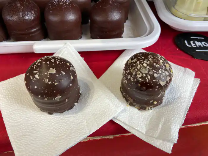 flødeboller en el mercado de invierno de copenhague