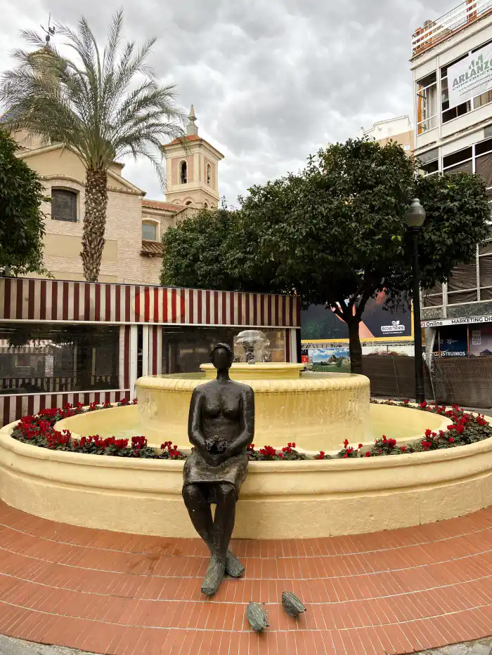 vista general de la coqueta plaza de las flores